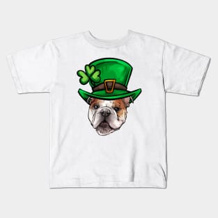 St Patricks Day Bulldog Kids T-Shirt